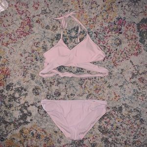 Light pink wrap bikini
